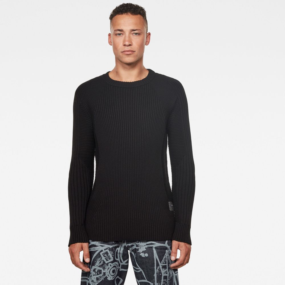 G-STAR Sveter - 3D Biker r knit l\s čierna