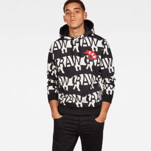 G-STAR Mikina - Cny core hooded sw l\s čierna