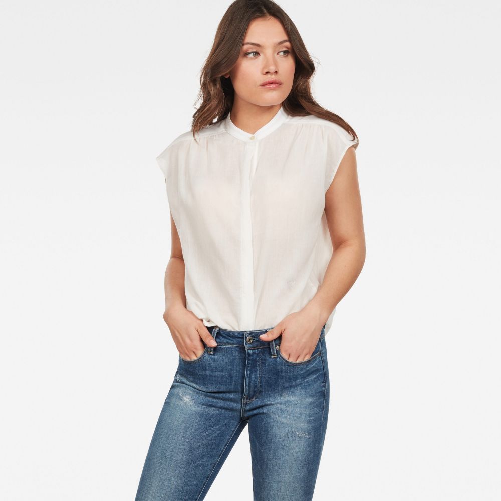 G-STAR Blúzka - Parge shirt wmn s\s biela