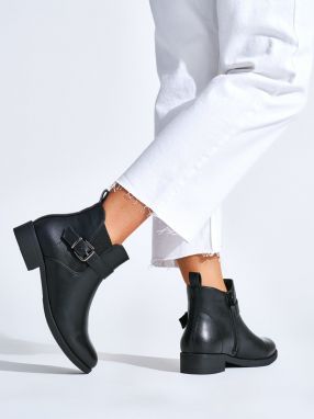 Shelvt Women's black flat boots