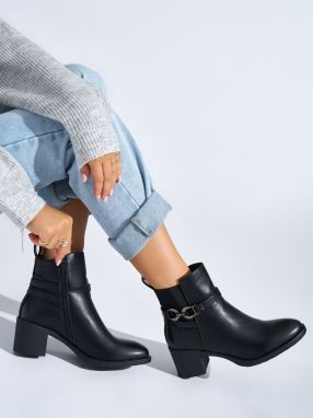 Shelvt Women's black ankle boots