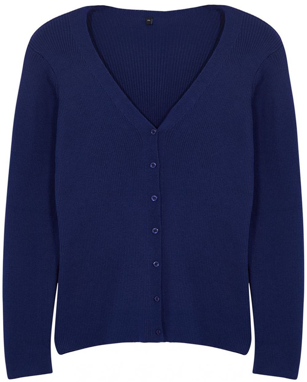 Trendyol Curve Navy Blue V-Neck Basic Premium Knitwear Cardigan