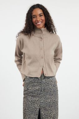 Trendyol Mink Soft Textured Wide Fit Knitwear Cardigan