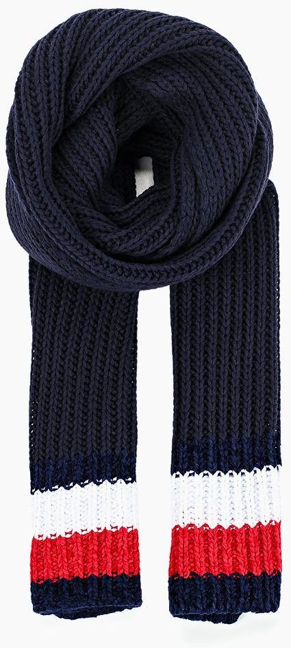 Tommy Hilfiger Šál - CORPORATE CHUNKY KNIT SCARF tmavomodrý