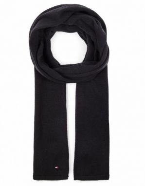 Tommy Hilfiger Šál - FLAG KNIT SCARF čierny