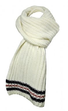 Tommy Hilfiger Šál - RIB STRIPE SCARF biely