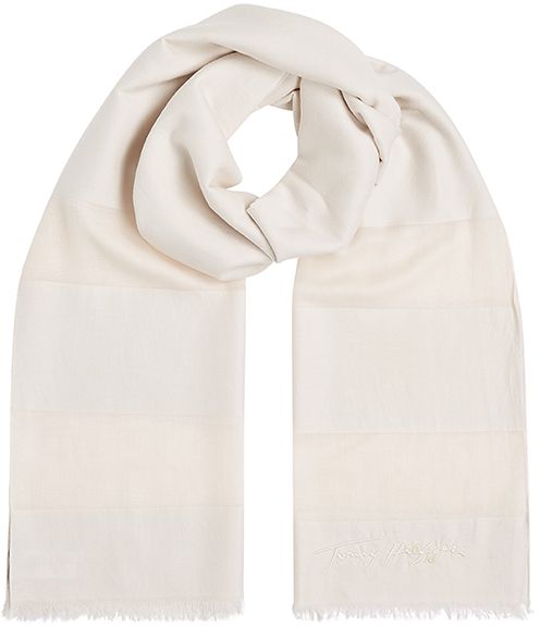 Tommy Hilfiger Šatka - ICONIC SOFT SCARF 100X200 béžová
