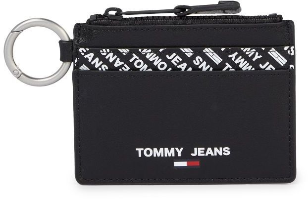 Tommy Jeans Peňaženka - TJM ESSENTIAL LTHR CC & COIN čierna