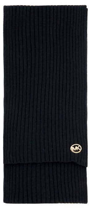Michael Kors Šál - PATCH Rib Scarf - čierny
