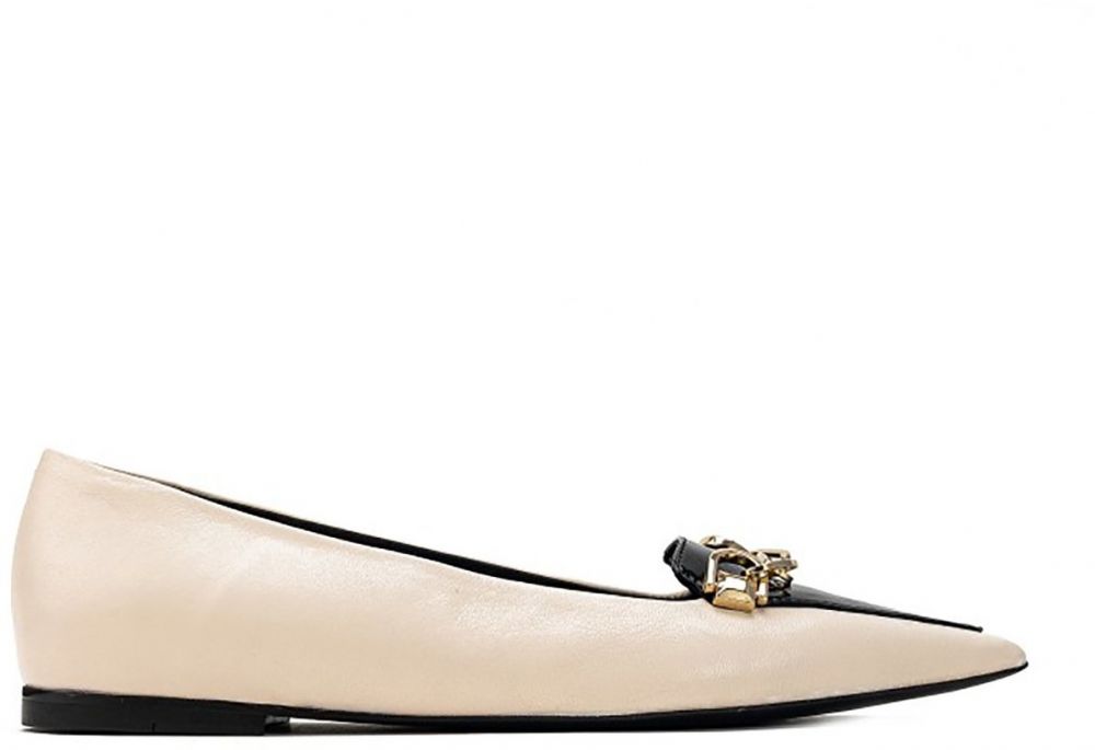 Baleríny - FURLA MISS MIMI BALLERINA T. 10 - NAPPA+VERNICE béžové