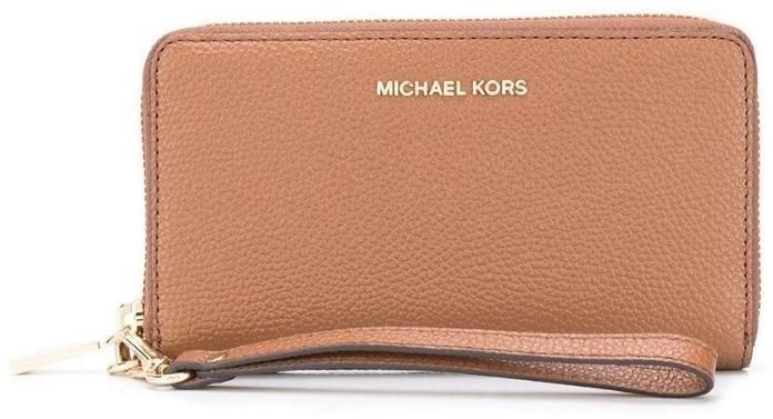 Michael Kors Peněženka - JET SET LG FLAT MF PHN CASE hnedá