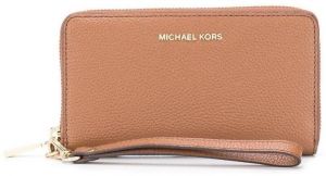 Michael Kors Peněženka - JET SET LG FLAT MF PHN CASE hnedá