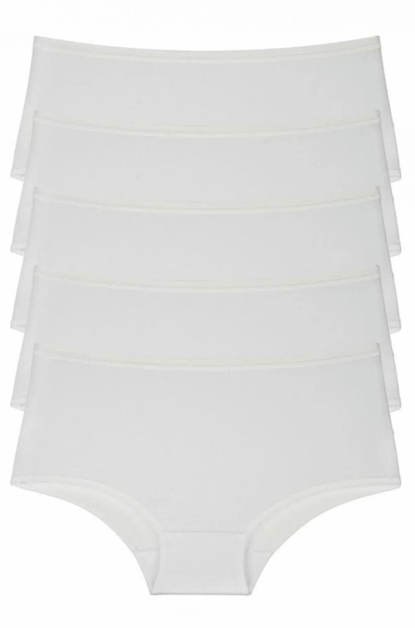 98545 Dewberry Women Panties High Waist Pack of 5-WHITE