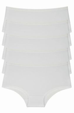 98545 Dewberry Women Panties High Waist Pack of 5-WHITE