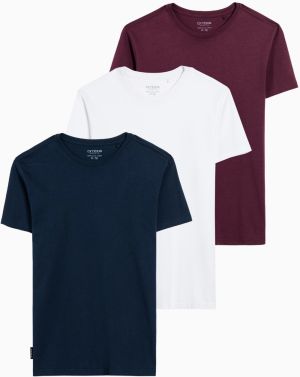 Ombre BASIC 3-pack cotton t-shirt set