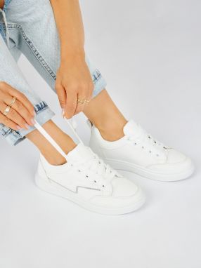 Shelvt Women's White Sneakers