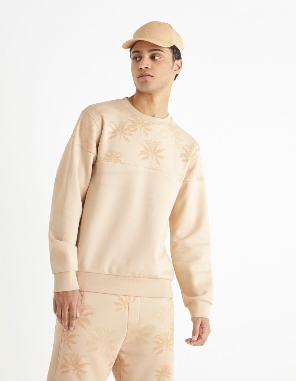 Celio Sweatshirt Bedos so vzorom paliem - Men