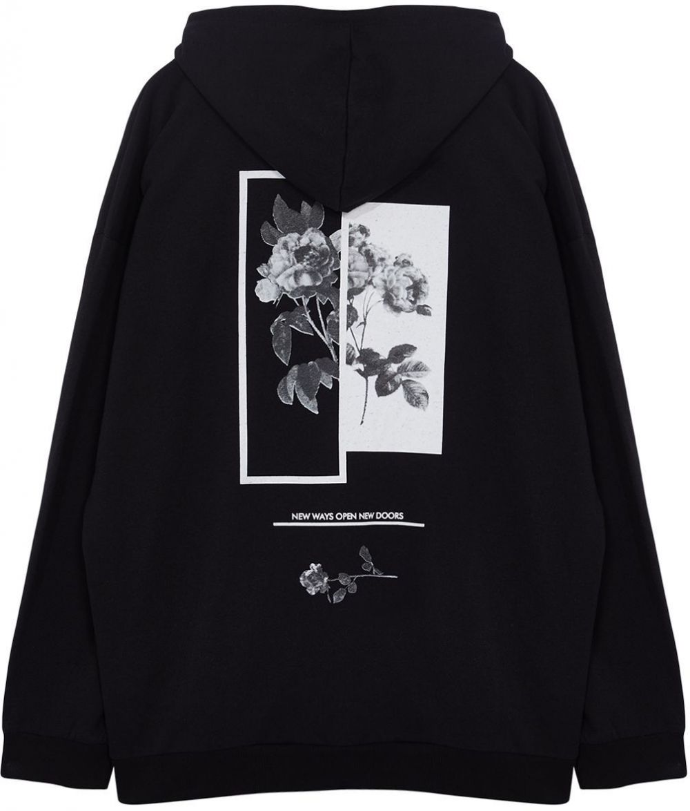 Trendyol Plus Size Black Oversize/Wide Cut Hooded Fleece Inside/Warm Sweatshirt