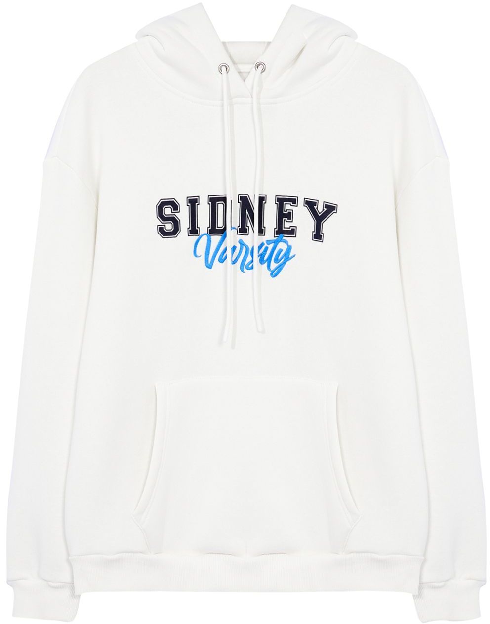 Trendyol Ecru Oversize/Wide Cut Text Printed Hooded Sweatshirt