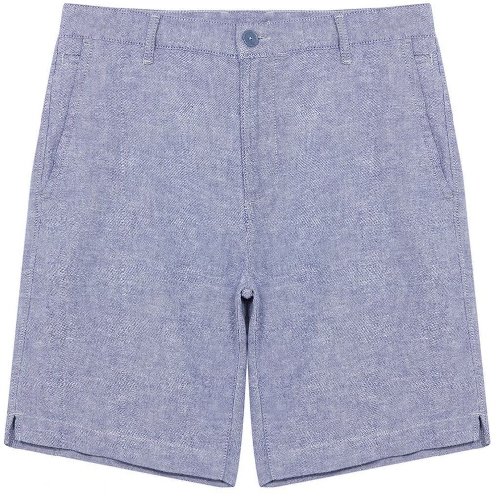 Trendyol Blue Regular Fit Linen Look Woven Shorts & Bermuda