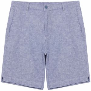 Trendyol Blue Regular Fit Linen Look Woven Shorts & Bermuda