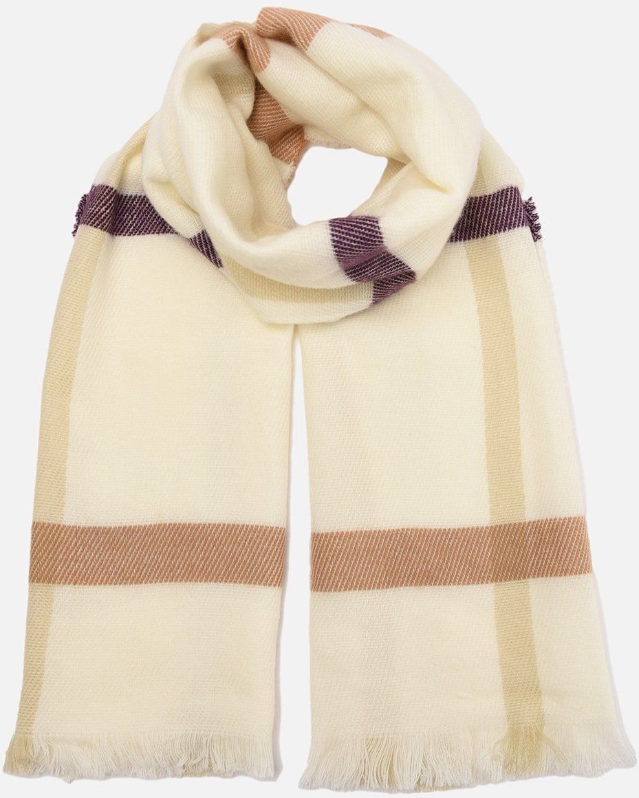 Trendyol Beige Soft Textured Plaid Scarf