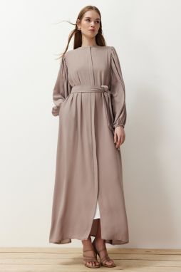 Trendyol Beige Balloon Sleeve Woven Cap & Abaya