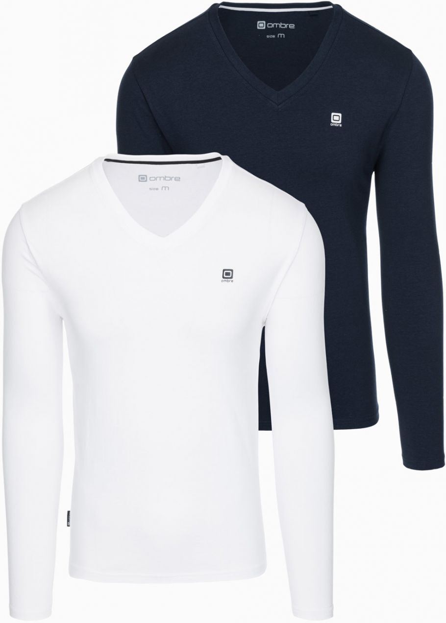 Ombre Men's V-NECK longsleeve set - mix 2