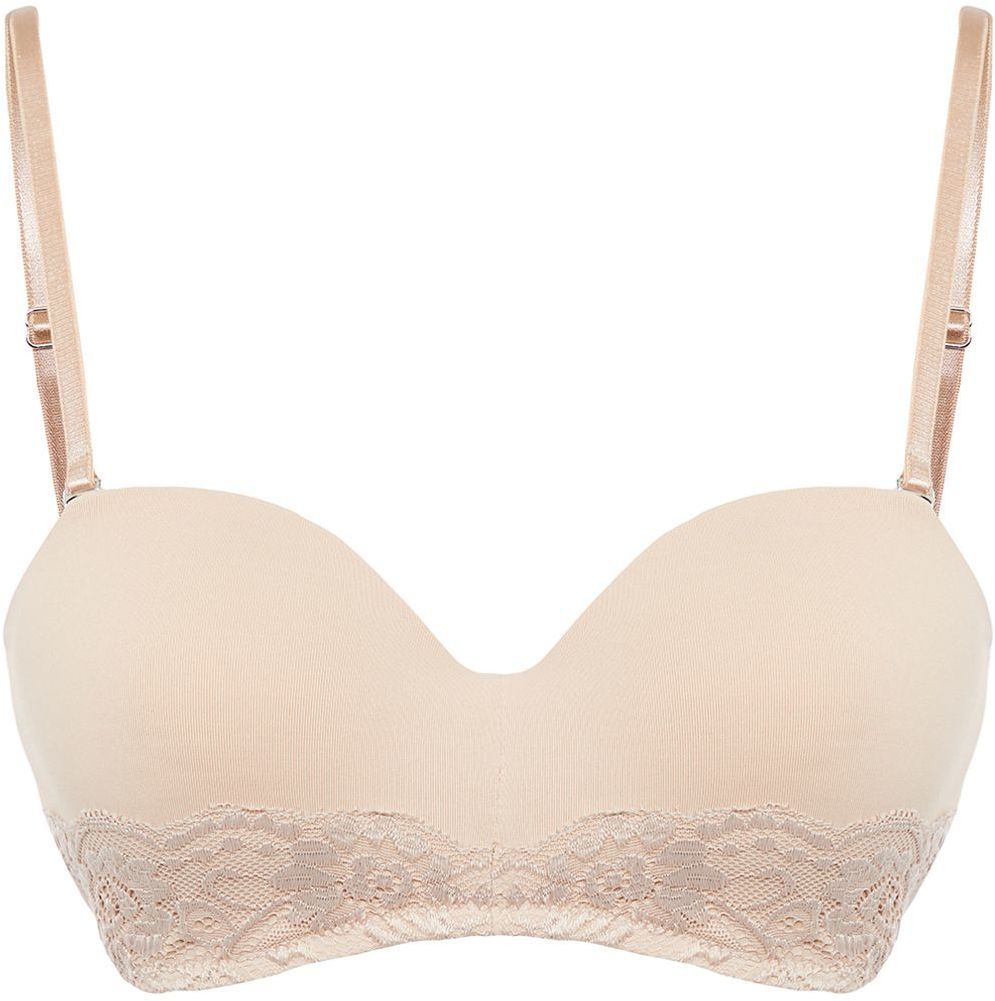 Trendyol Ten Micro Lace Detail Underwire Covered Strapless Knitted Bra