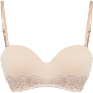 Trendyol Ten Micro Lace Detail Underwire Covered Strapless Knitted Bra
