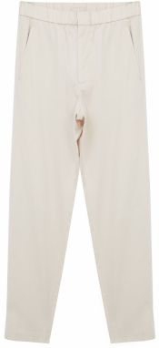 Trendyol White Elastic Waist Gabardine Woven Trousers