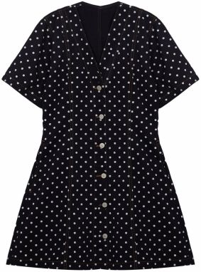 Trendyol Black Polka Dot Mini Denim Dress
