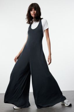 Trendyol Anthracite Modal Soft Fabric Flexible Jumpsuit