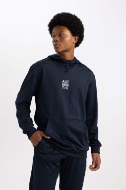 DEFACTO Standard Fit Slogan Long Sleeve Sweatshirt