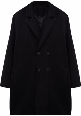 Trendyol Black Men's Regular Fit Tie Belted Winter Stash Plus Size Coat