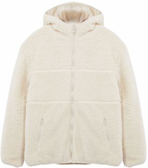 Trendyol Ecru Wellsoft Plush Hooded Winter Coat