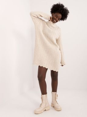 Light beige knitted dress