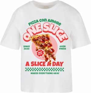 Women's T-shirt Pizza Con Amore white