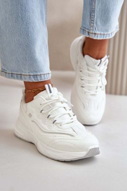 Sporty sneakers made of eco-leather white Verilisse