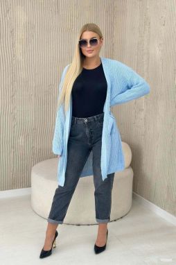 Cardigan with pockets blue