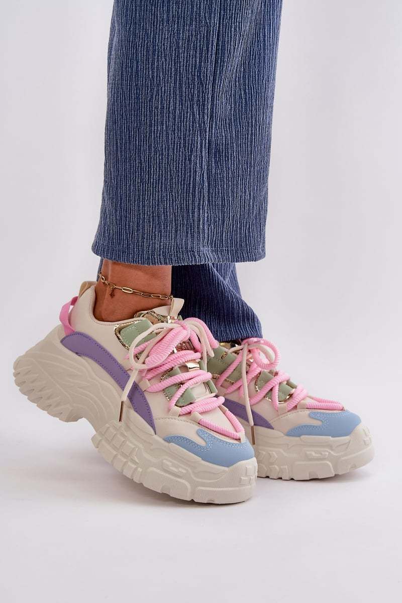 Women's sneakers on a massive sole multicolored Nevela