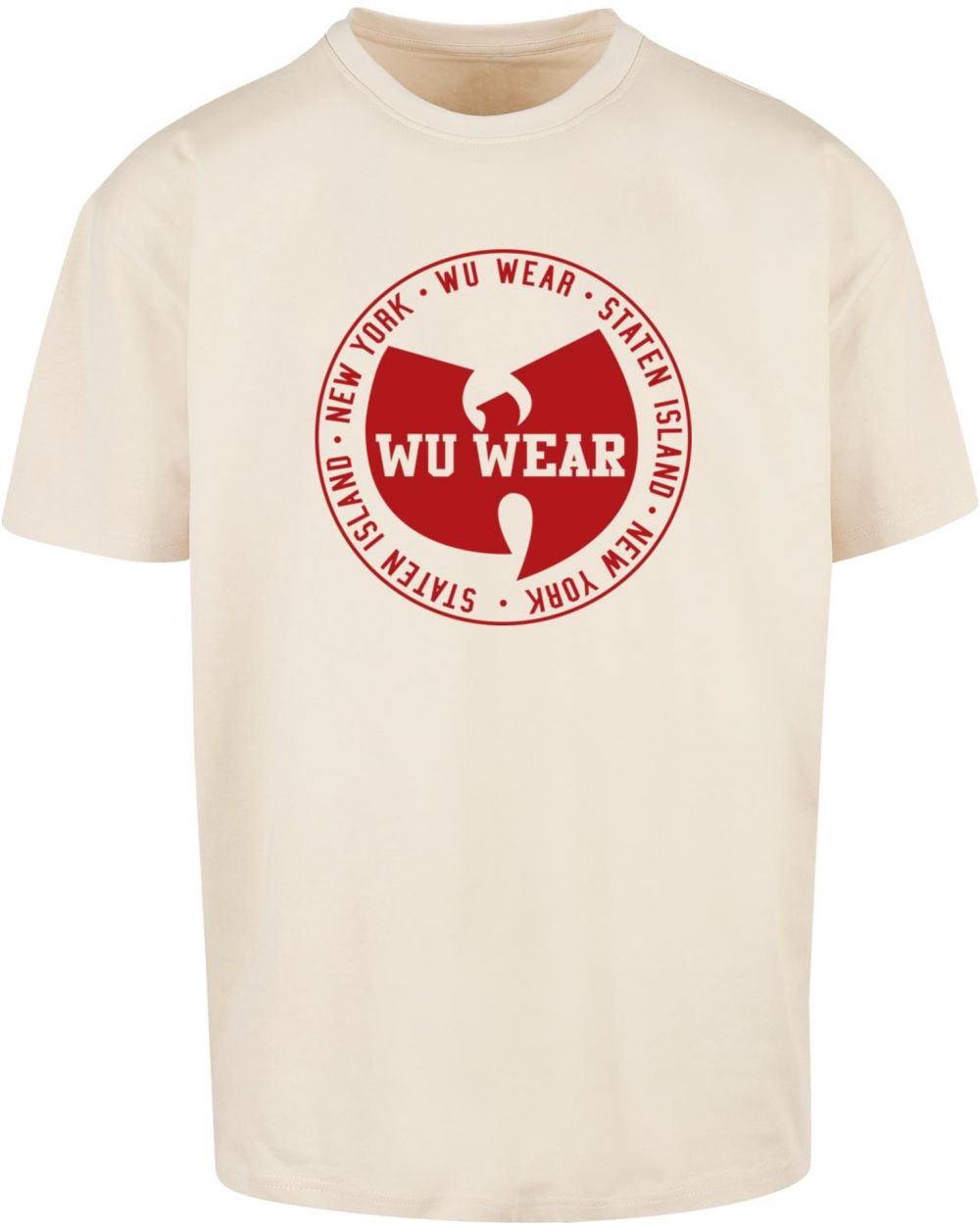 Men's T-shirt WU Wear Circle Logo Oversize sand