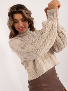 Beige turtleneck