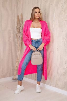 Sweater with pockets pink neon