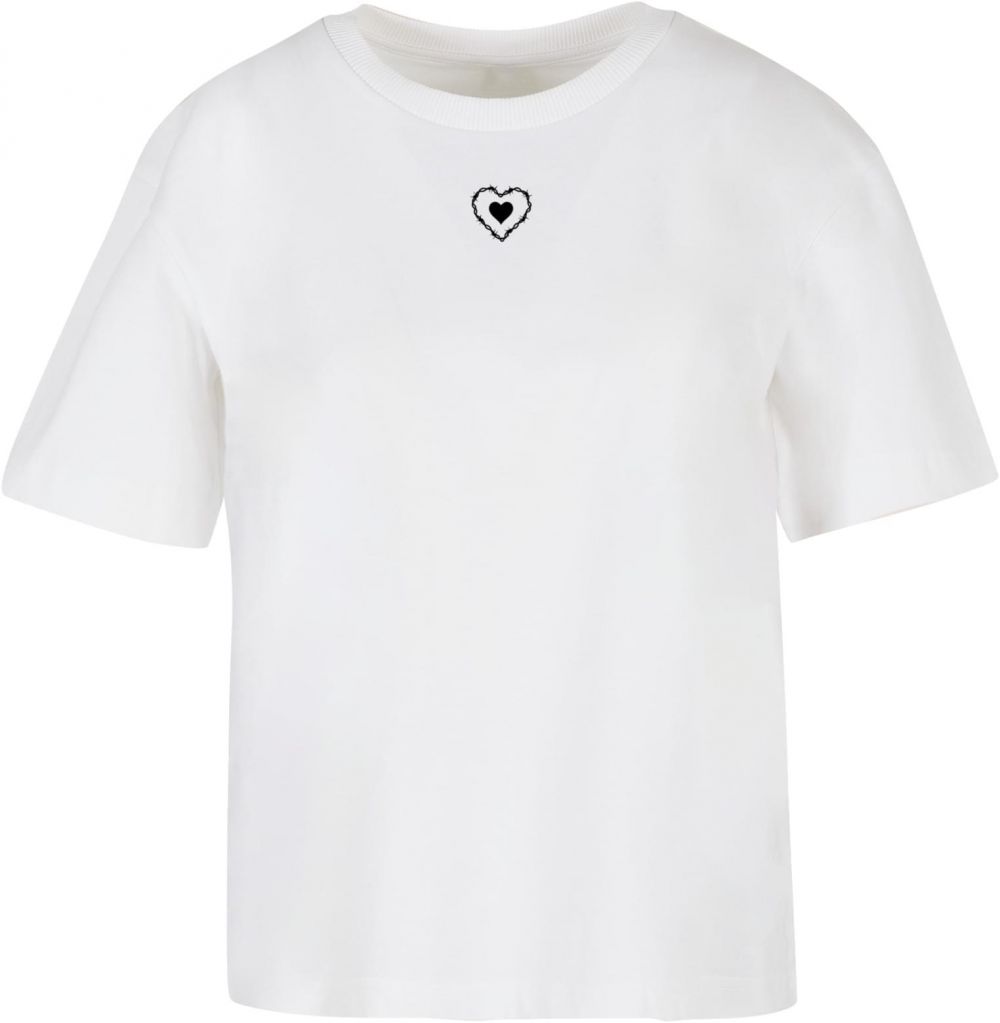 Women's T-shirt Good Vibes Only Heart white