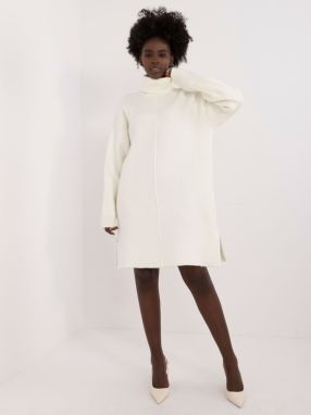 Ecru loose knitted dress