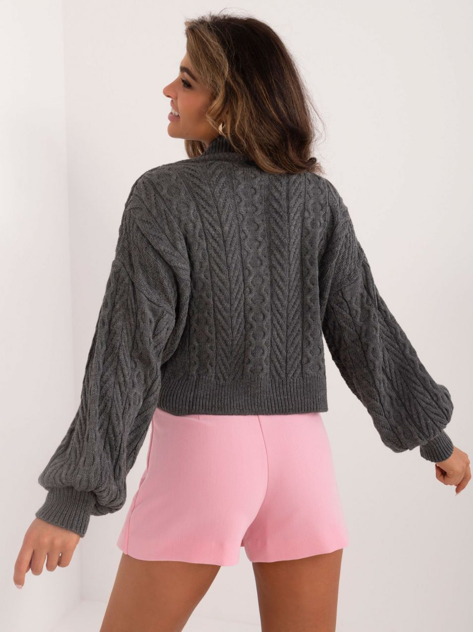 Dark hotel gray women's sweater