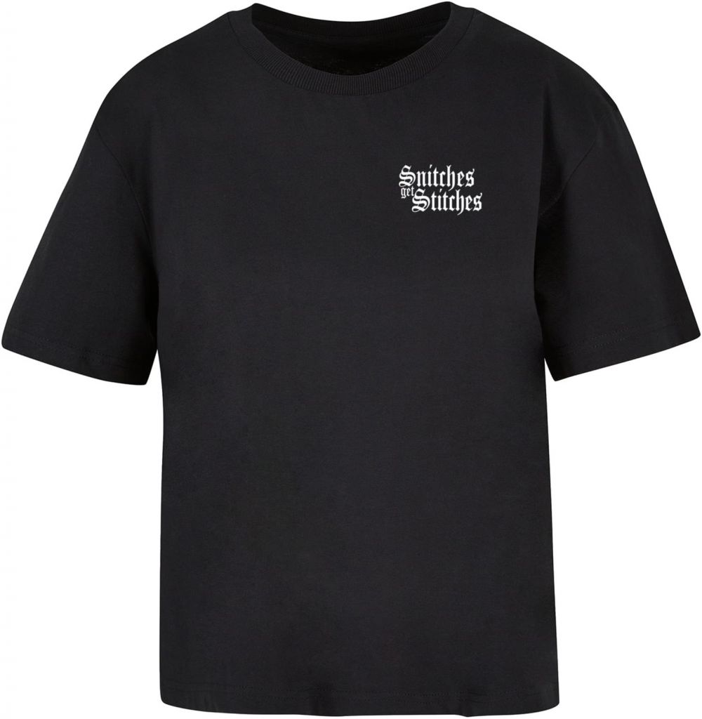 Women's T-shirt Snitches Get Stitches black