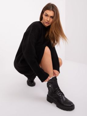 Black women's knitted dress RUE PARIS