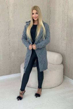 Hooded cardigan Graphite